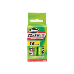 Slime Co2 Air Cartridge Refills 2-Pack Threaded 16g