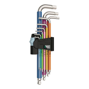 Wera Bicycle Multicolor L-Key Hex Wrench Set Tool 9 Piece 3950 SPKL