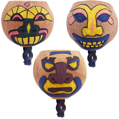 Cruiser Candy Coconut Tiki Heads Drink Holder Pack of 3
