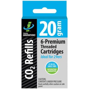 Genuine Innovations 20g C02 Threaded Cartridges 6 Pack