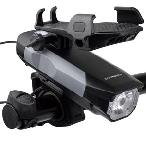 Ultracycle 550 Lumen USB Front Headlight w/Remote w/Phone Holder